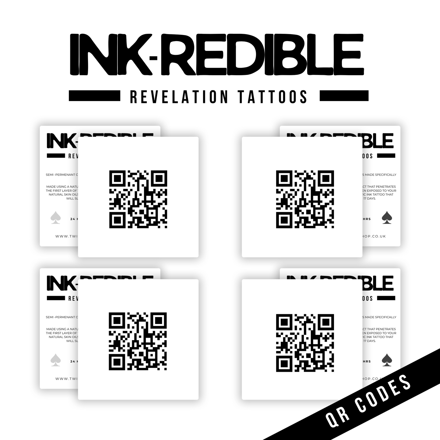 Ink-Redible Revelation Tattoos QR Code Reveal Pack