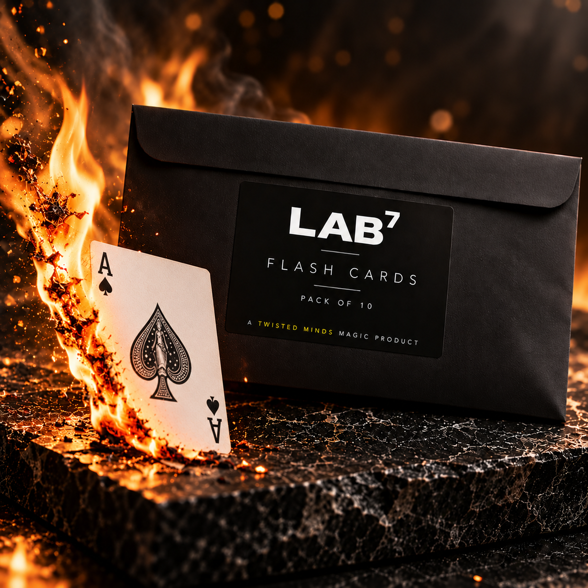 Flash paper playing cards by LAB7 - Magic fire cards for close up magic