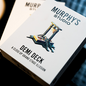 Packaging for 'Demi Deck' by Angelo Carbone, featuring an illustration of a deck with a cut in half, alongside the Murphy's Magic Studio logo.