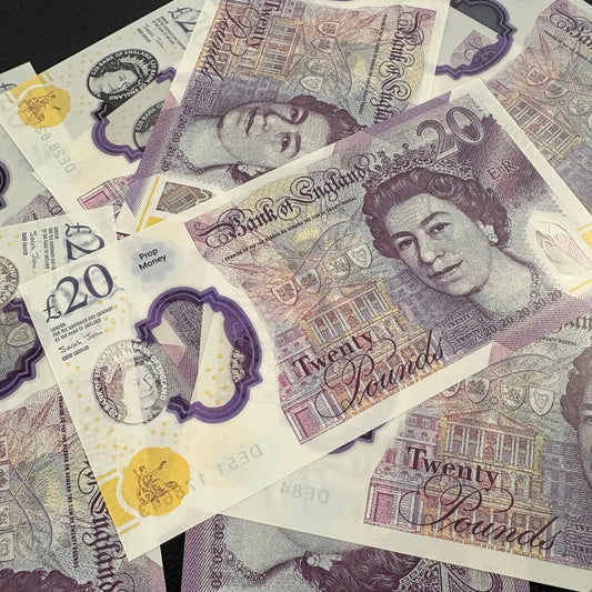 Polymer Prop Money (£20 Notes 10 Pack)