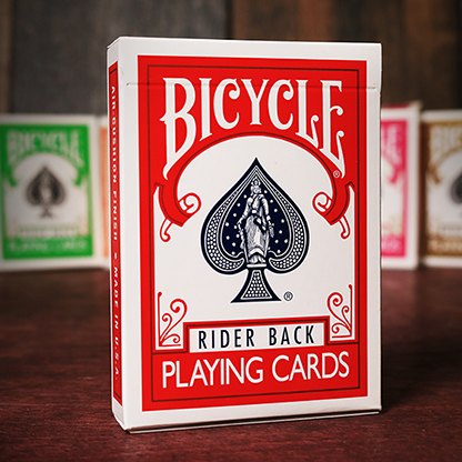 Bicycle poker size playing cards red