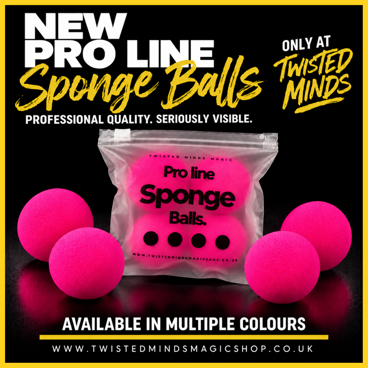 Pro Line Sponge Balls 2" by Twisted Minds (Pink)