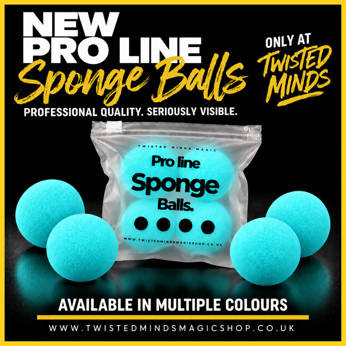 Pro Line Sponge Balls 2" by Twisted Minds (Turquoise)