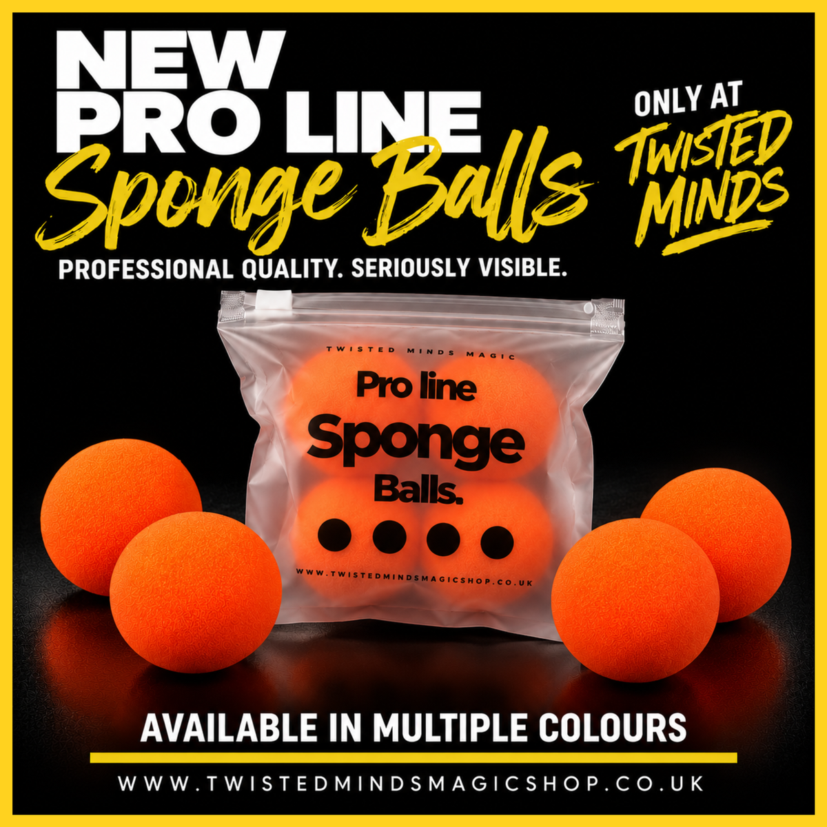 Pro Line Sponge Balls 2" by Twisted Minds (Orange)