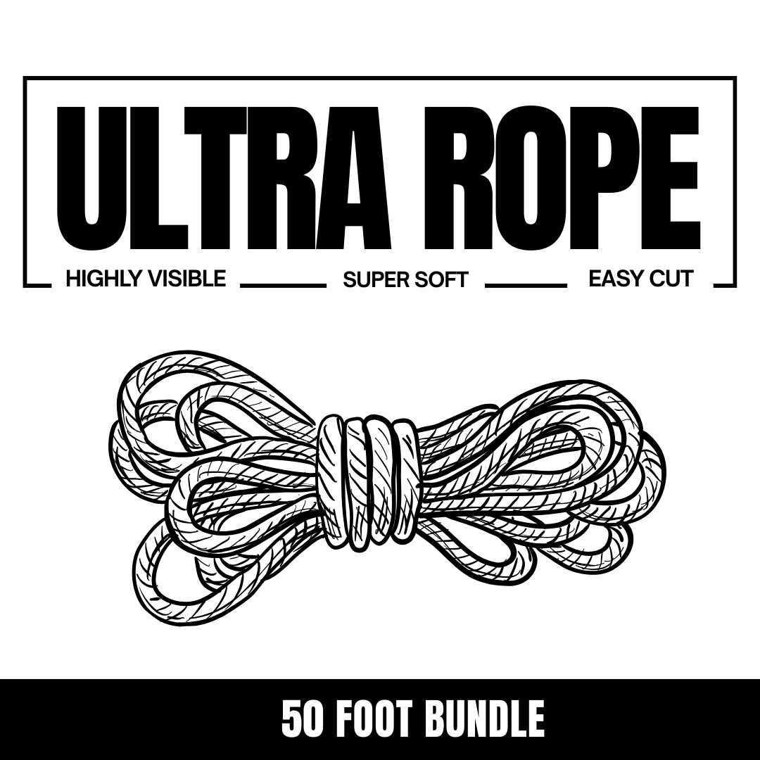 Ultra Rope — 50ft pro magician's rope (white). 100% cotton, ultra-visible for stage & close‑up, cuts cleanly for flawless routines. Fast UK dispatch.