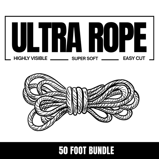 Ultra Rope — 50ft pro magician's rope (white). 100% cotton, ultra-visible for stage & close‑up, cuts cleanly for flawless routines. Fast UK dispatch.